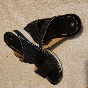 Black Slip on Sandals Size 8